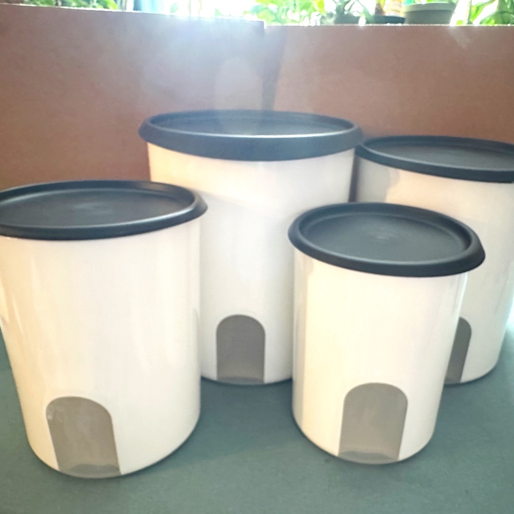 Tupperware Reminder 4 pc Large Canister Set